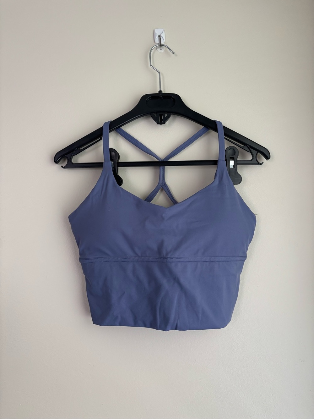 Longline Sports Bra Crop Top - Purple/Blue